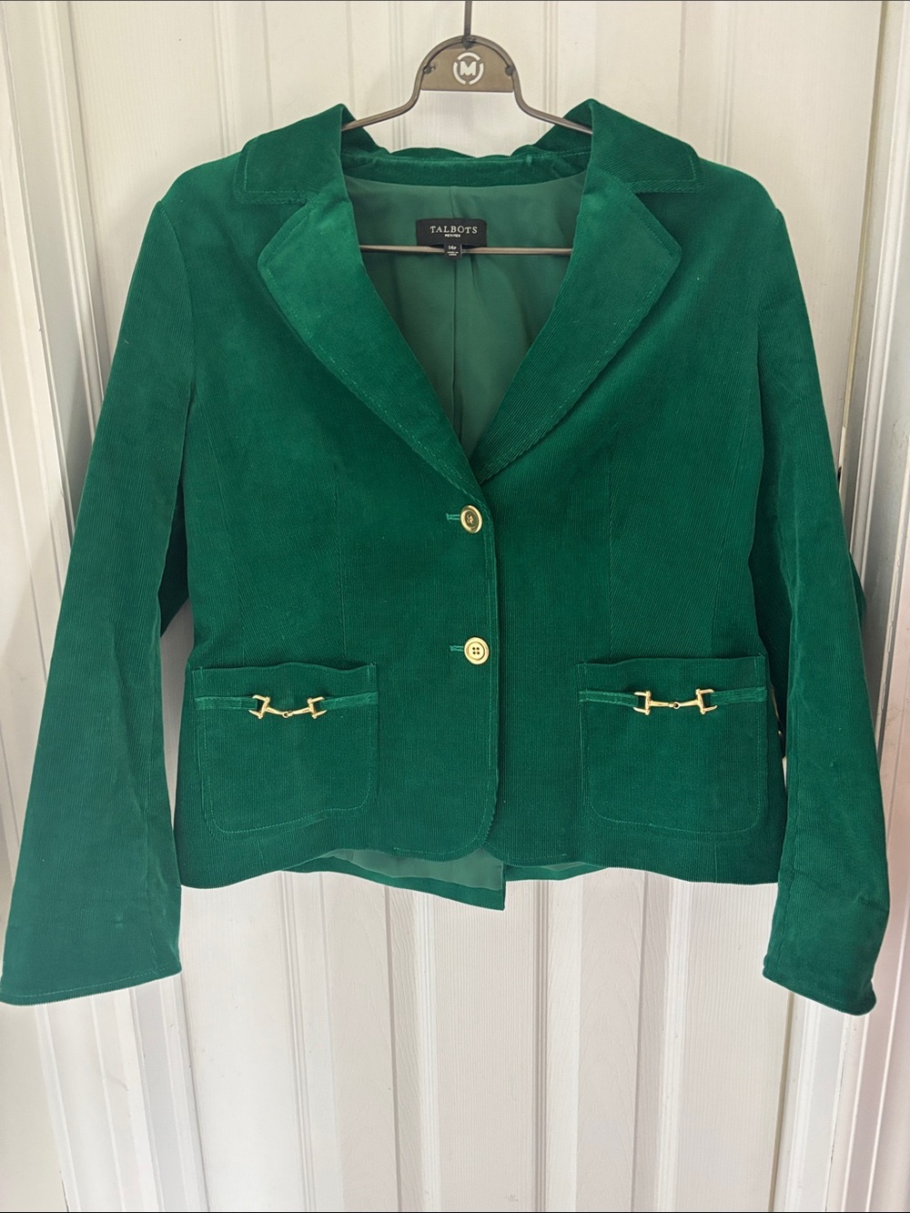Talbots 14p Emerald Green Jacket/Blazer